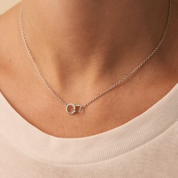 Collier Agatha Rondou argent anneaux entrelacés