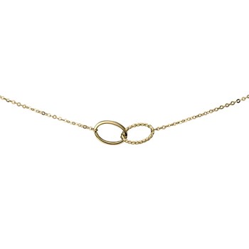 Collier Brillaxis anneaux entrelacés or 9 carats
