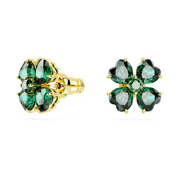 Clous d'oreilles Swarovski Idyllia trèfle vert