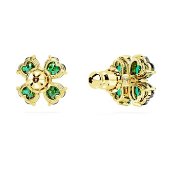 Clous d'oreilles Swarovski Idyllia trèfle vert