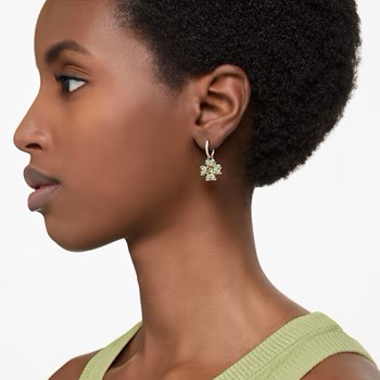 Boucles d'oreilles Swarovski Idyllia trèfle vert