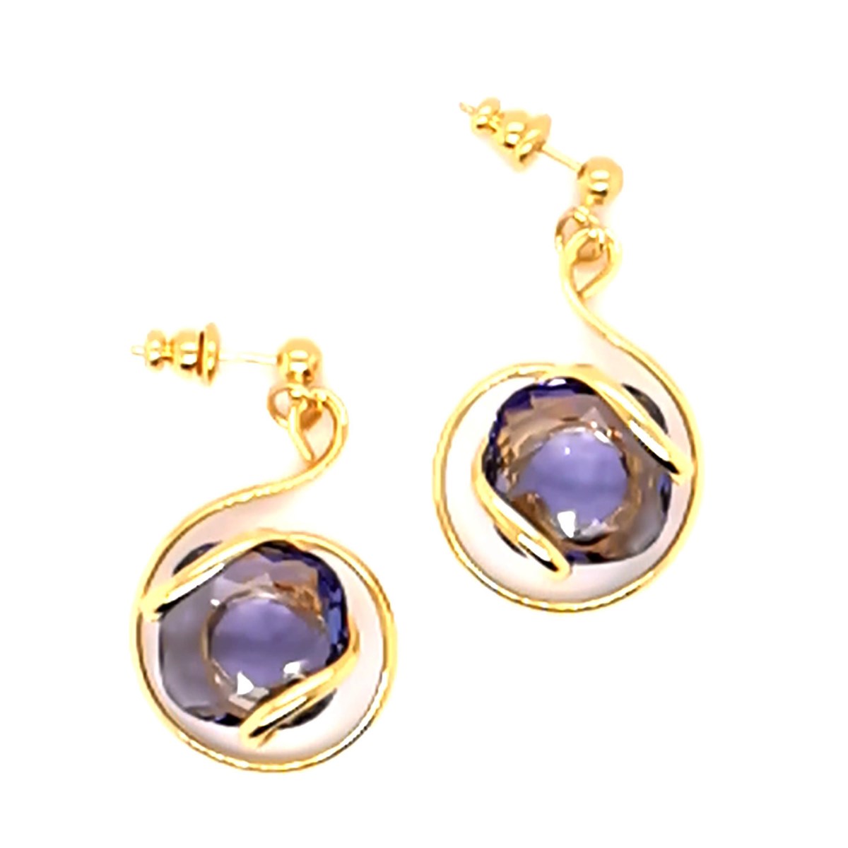 Boucles d'oreilles Andrea Marazzini Riflessi doré vi_x000D_
olet