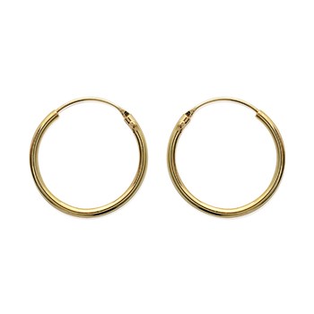 Boucles d'oreilles créoles plaqué or 25 mm