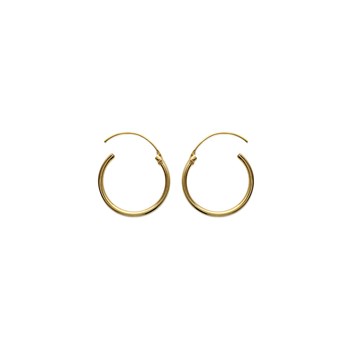 Boucles d'oreilles créoles plaqué or 25 mm