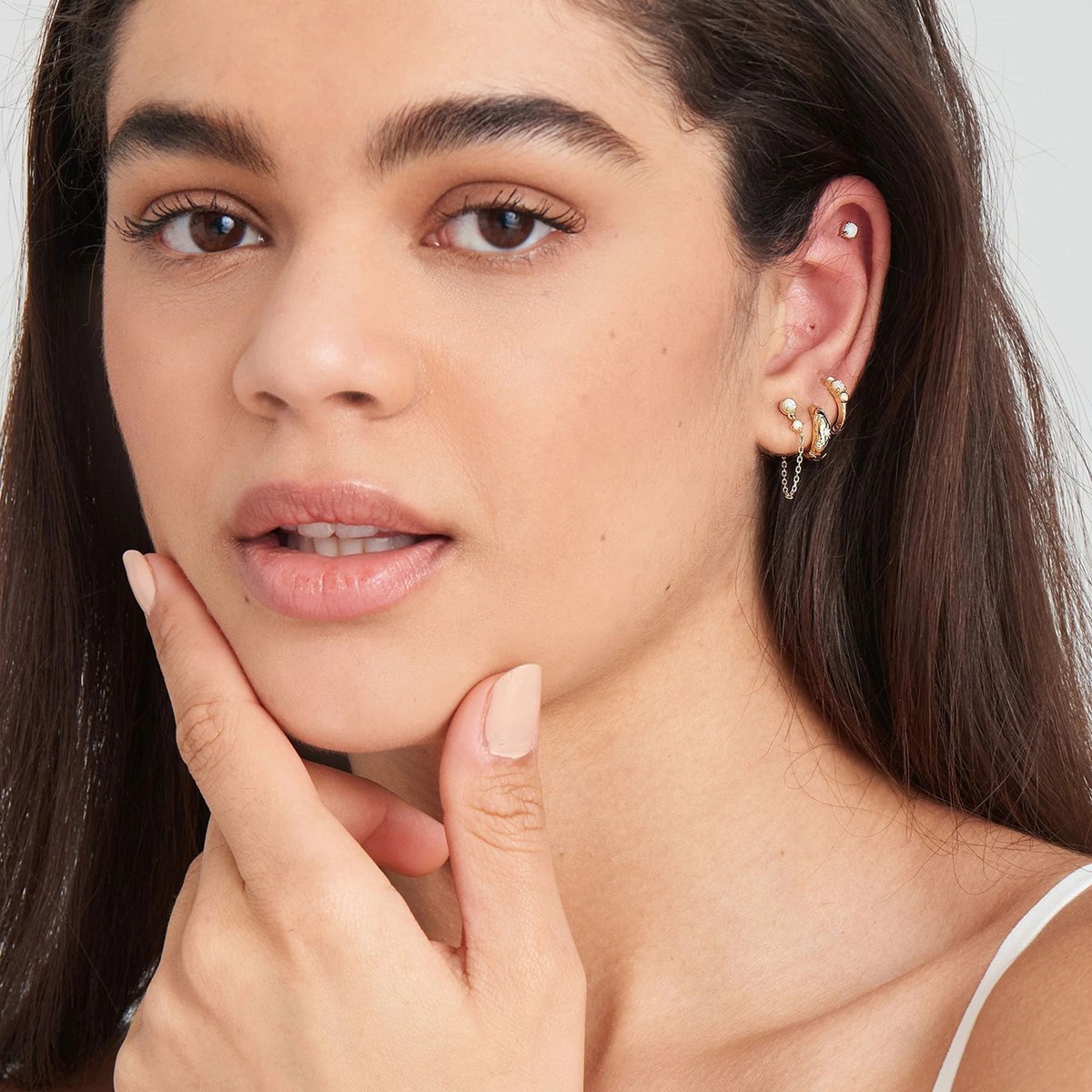 Boucle d'oreille individuelle Ania Haie Rising Star_x000D_
doré opale - vue 2