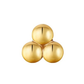 Boucle d'oreille individuelle Ania Haie Ear Edit Tri
ple Boules doré