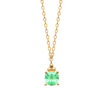 Collier Brillaxis pendentif oxyde bleu