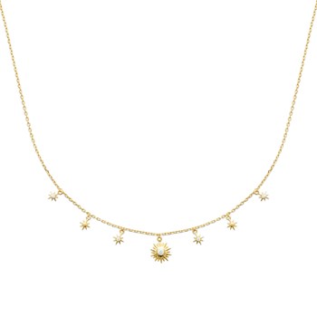 Collier Brillaxis soleil empierré 45cm