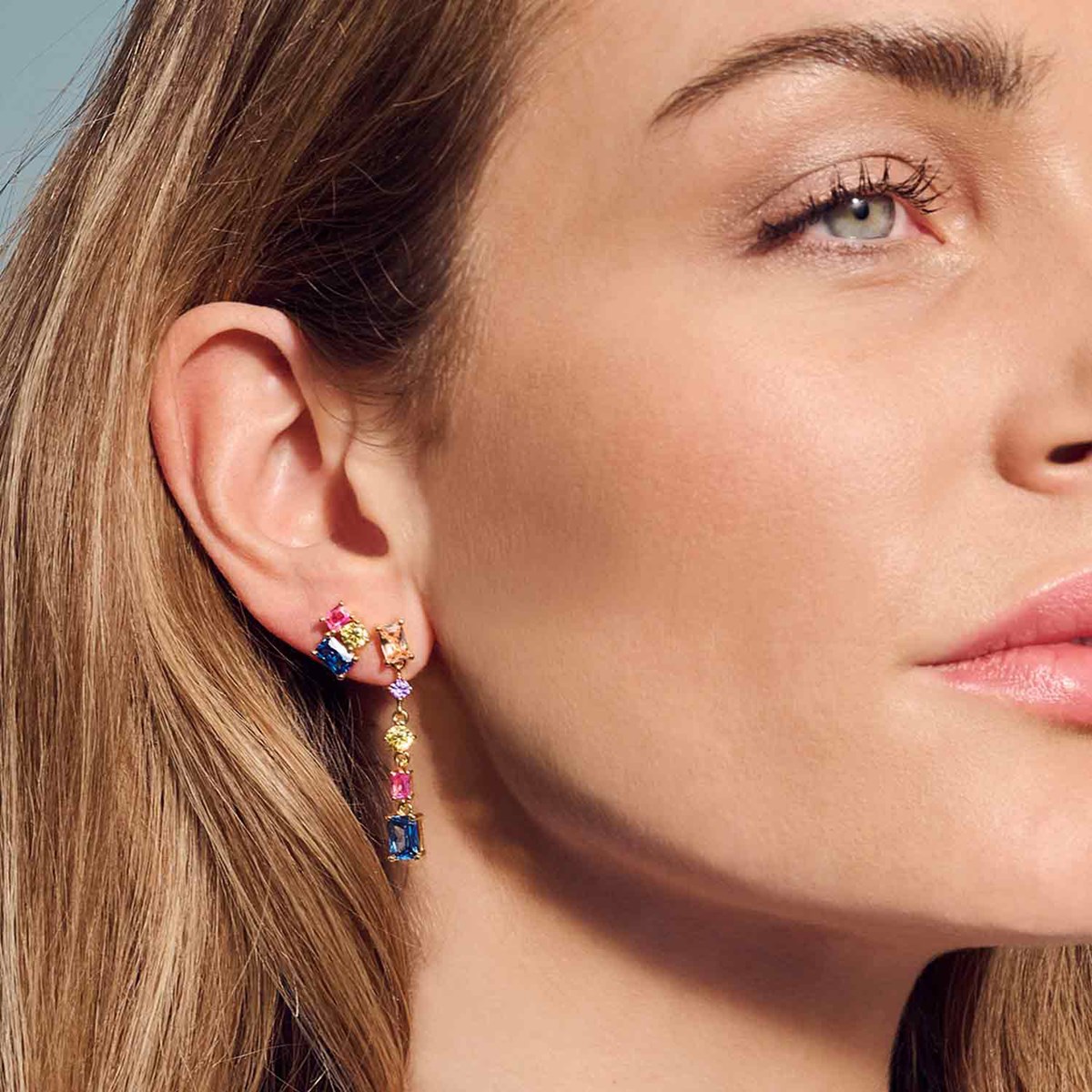 Boucles d'oreille SIF JAKOBS IVREA TRE_x000D_
Oxydes de zirconium multicolore - vue 2