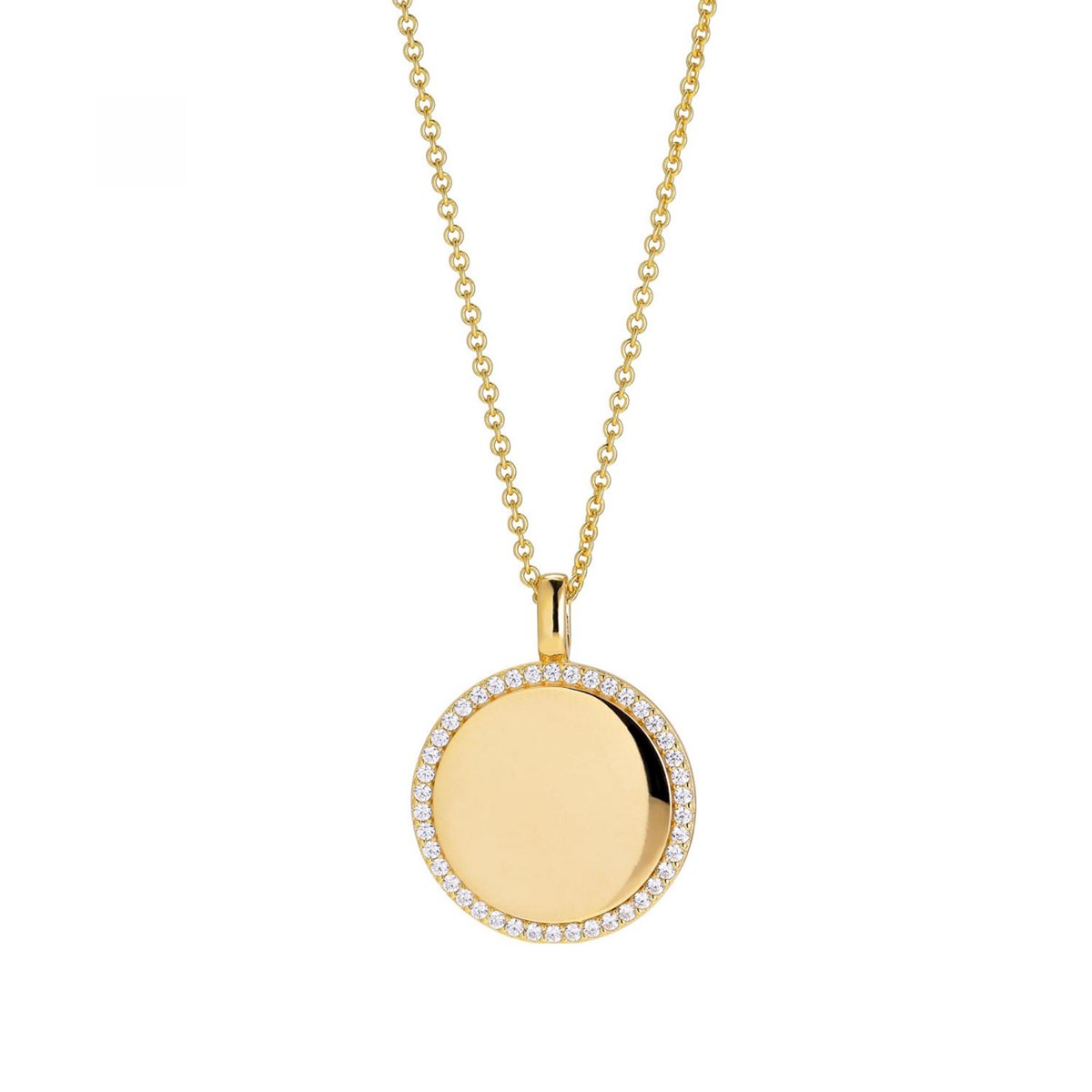 Collier Sif Jakobs FOLLINA GRANDE_x000D_
medaille à graver sertie oxydes