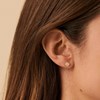 Boucles d'oreilles Agatha Gloria argent doré - vue V2