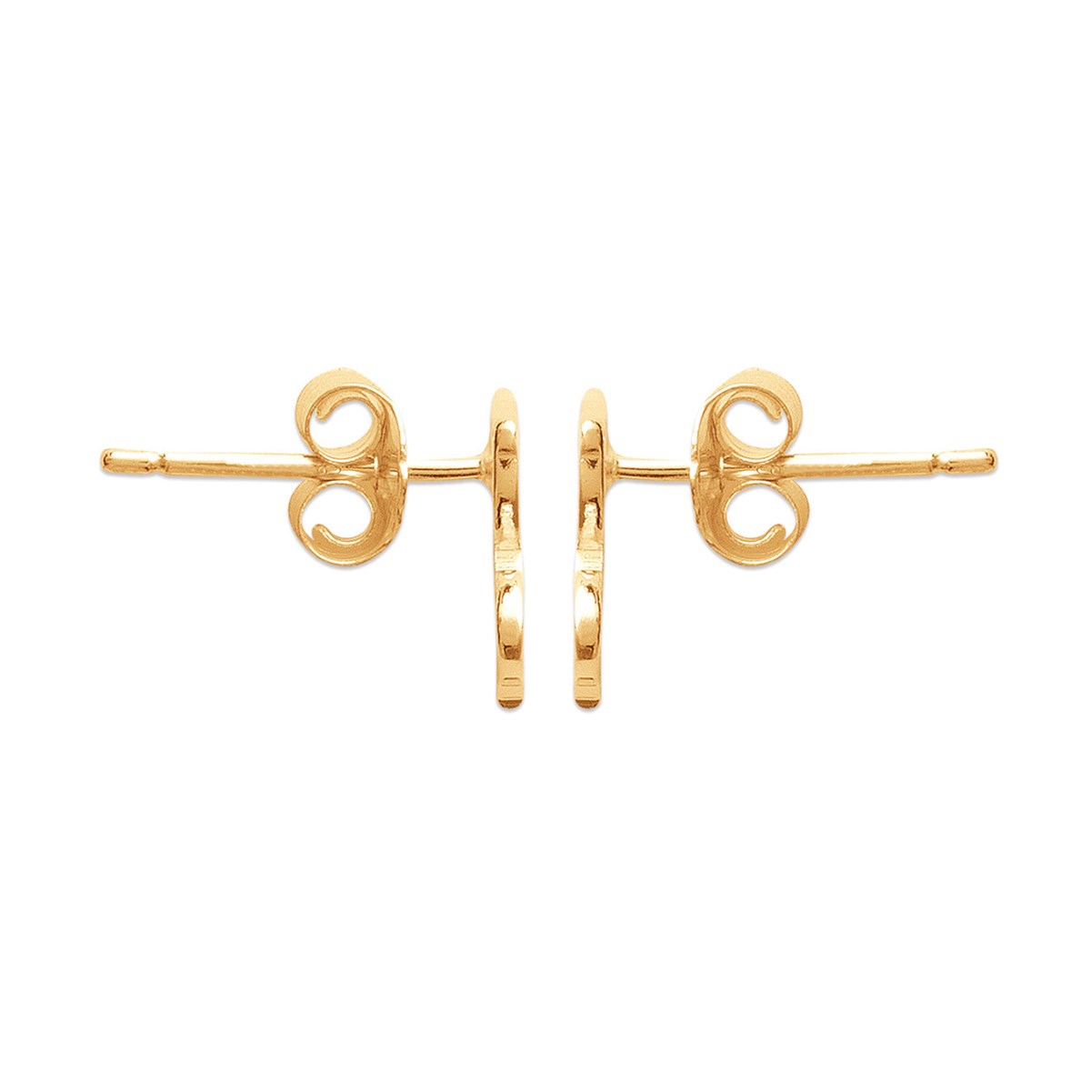 Boucle d'oreilles Brillaxis chat plaqué or - vue 2