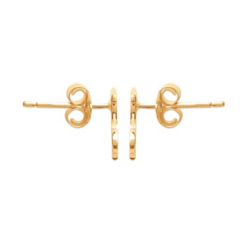 Boucles d'oreilles Brillaxis chat plaqué or