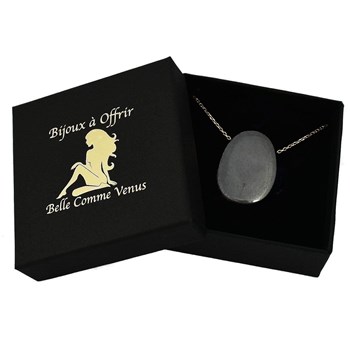 Necklace natural stone Hematite Gold plated 750 3 microns