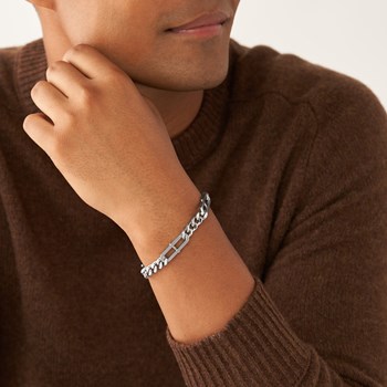 Bracelet homme Fossil Heritage D-Link acier
