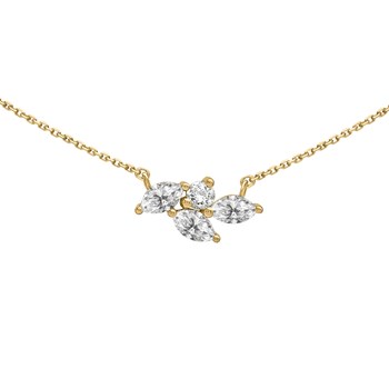 Collier Brillaxis or jaune 9 carats oxydes