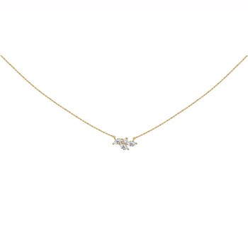 Collier Brillaxis or jaune 9 carats oxydes