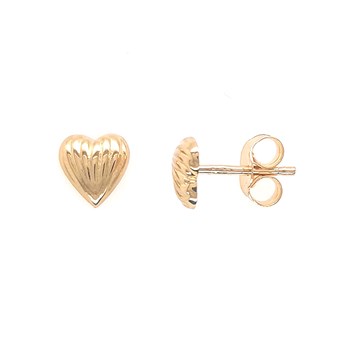 Boucles d'oreilles Brillaxis coeur strié