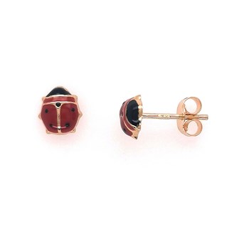 Boucles d'oreilles Brillaxis coccinelle