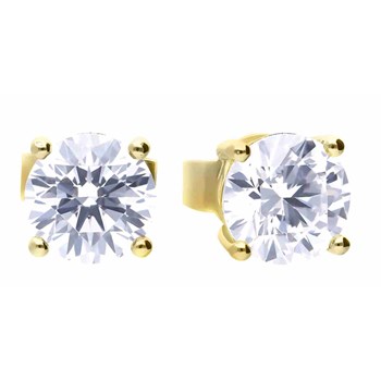 24-carat gold-plated zirconium earring in 925 sterling silver
