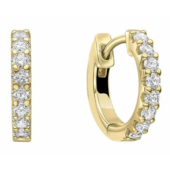 24-carat gold-plated zirconium earring in 925 sterling silver