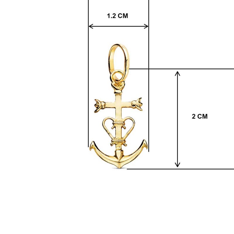Collier - Médaille Croix Camarguaise Or Jaune - Chaine Dorée - vue 3