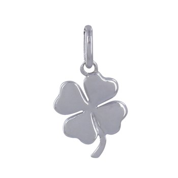 Pendentif Argent 925 Rhodié Mini Trèfle à Quatre Feuilles