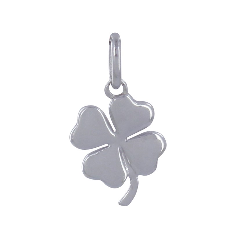 Pendentif Argent 925 Rhodié Mini Trèfle à Quatre Feuilles