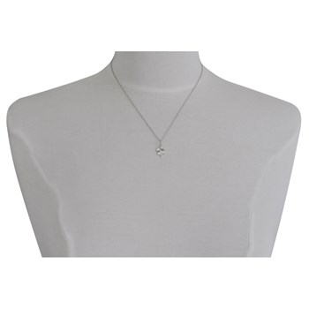 Pendentif Argent 925 Rhodié Mini Trèfle à Quatre Feuilles