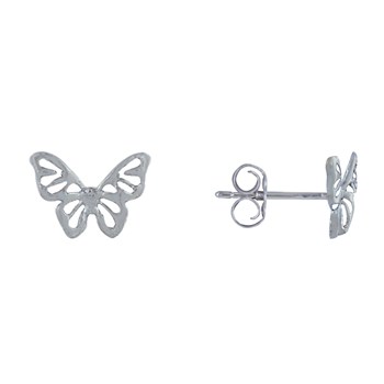 Boucles d'Oreilles Argent 925 Papillon des Iles Ajouré