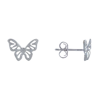 Boucles d Oreilles Argent Papillon des Iles Ajouré LES POULETTES MATY