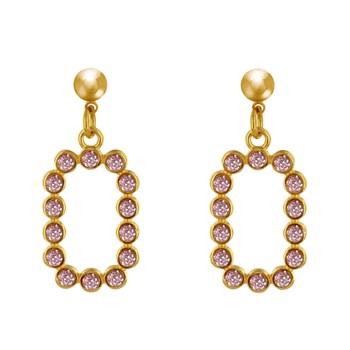 Boucles d'Oreilles Laiton Doré Anneaux de Petits Disques Résine Pailletée