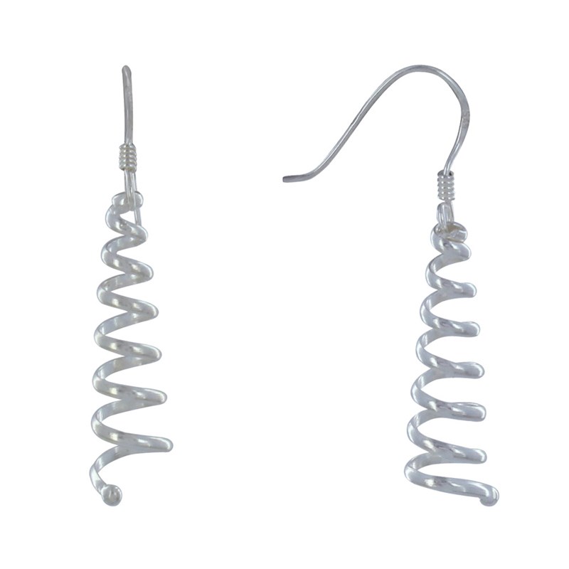 Boucles d'Oreilles Argent 925 Cône Tourbillon