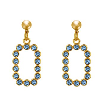 Boucles d'Oreilles Laiton Doré Anneaux de Petits Disques Résine Pailletée