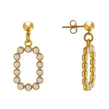 Boucles d'Oreilles Laiton Doré Anneaux de Petits Disques Résine Pailletée