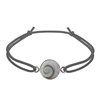 Bracelet Lien Elastique Oeil de Sainte Lucie Rond - Gris - vue V1
