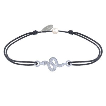 925 Silver Snake Link Bracelet - Grey