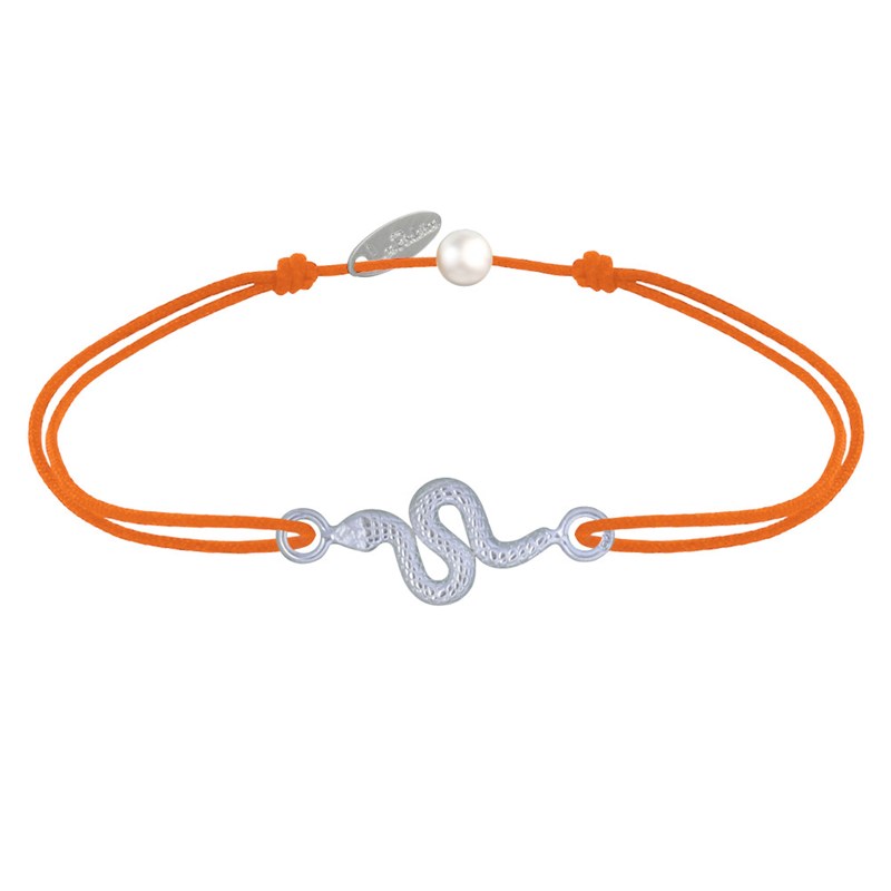 Bracelet Lien Serpent Argent 925 - Orange