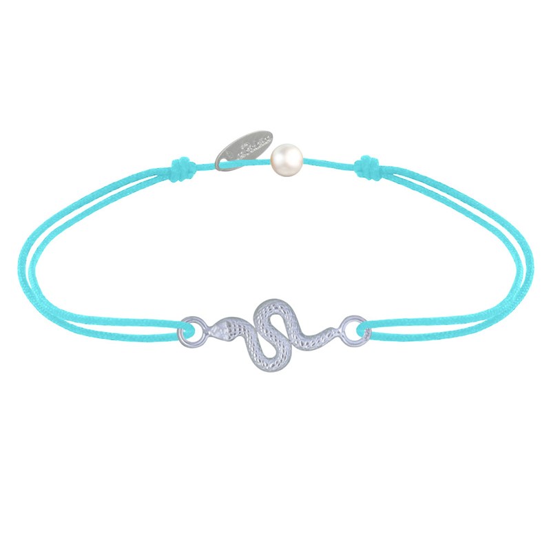 Bracelet Lien Serpent Argent 925 - Turquoise