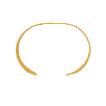 Bracelet Laiton Doré Manchette Plate Martelée