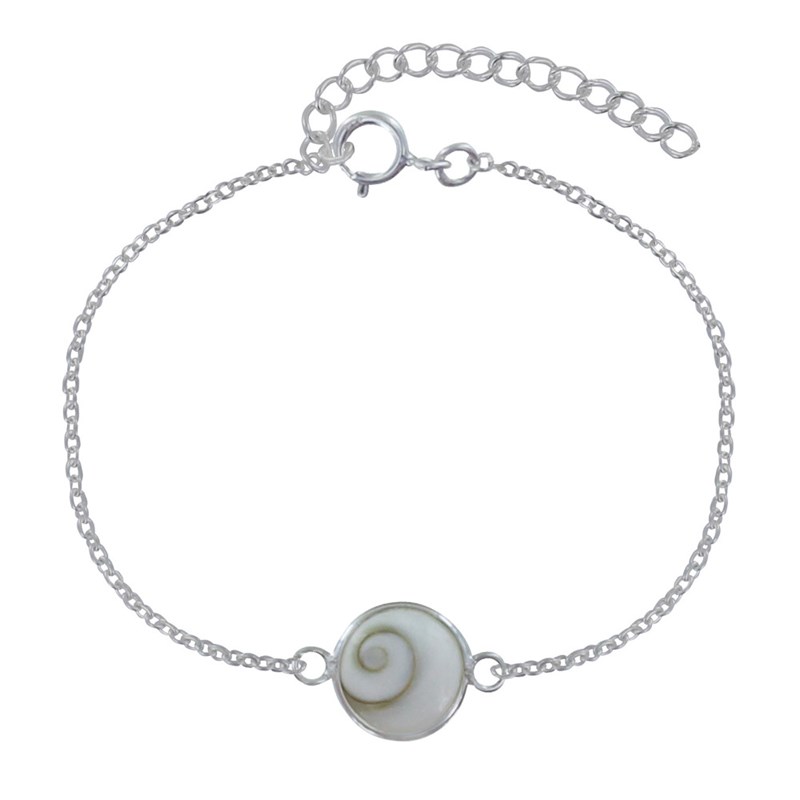 Bracelet Argent 925 Oeil de Sainte Lucie Rond - Moyen Modèle