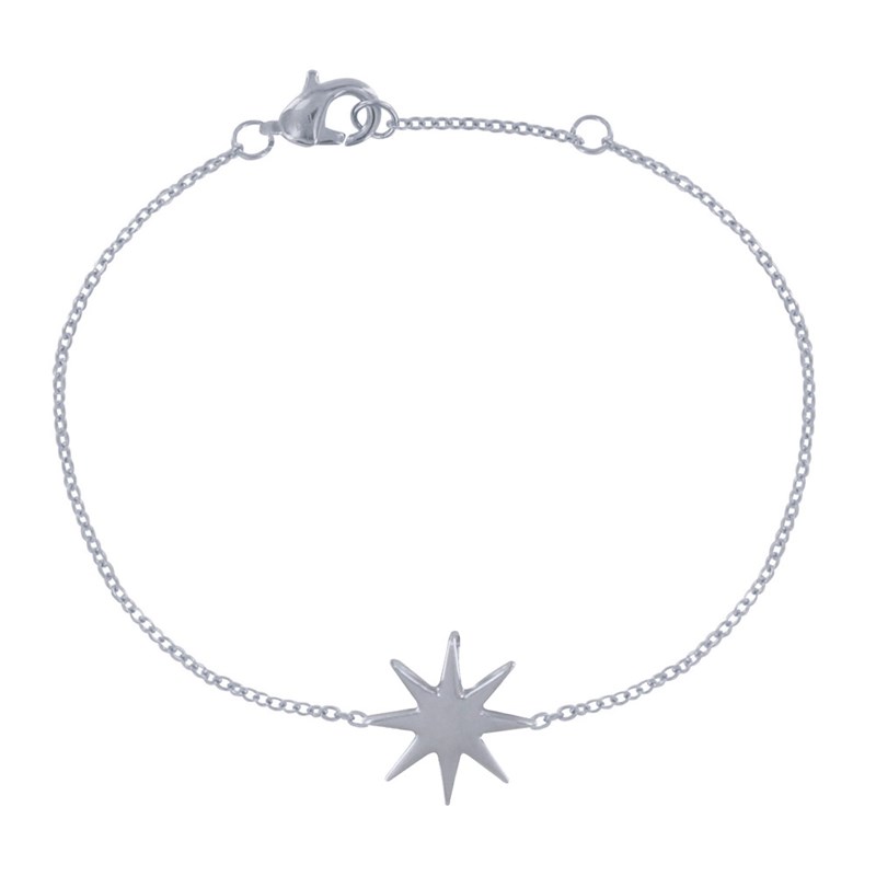 Bracelet Argent 925 Rhodié Etoile du Berger