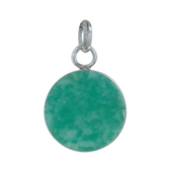 Pendentif Argent 925 Rond Dentelé d'Amazonite