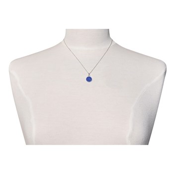 Pendentif Argent 925 Rond Lisse de Lapis Lazuli