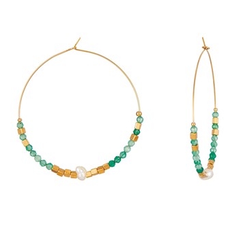 Boucles Mélo Agate verte