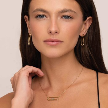 Stela gold-plated steel necklace