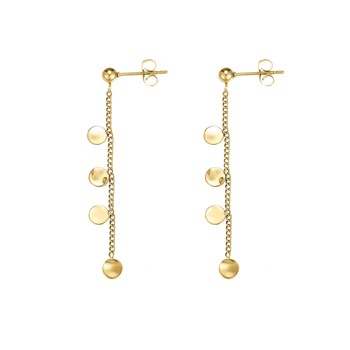 Boucles Médailles rondes doré