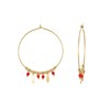 Boucles Plumes Agate rouge - vue V1