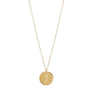 Necklace Lettre J steel gold plated
