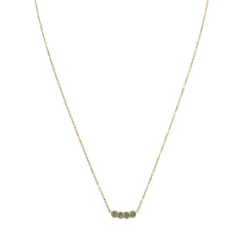 Comete blauwe zirkonia ketting